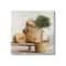 Stupell Industries Traditional Whicker Baskets Stacked Still Life Painting Canvas Wall Art